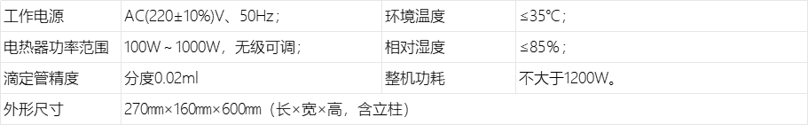 A1043酸值酸度测定仪技术参数